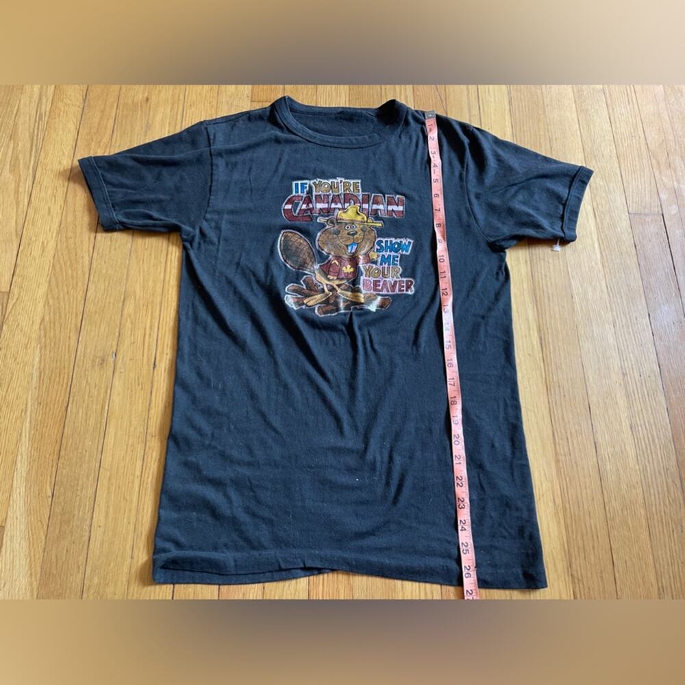 Vintage Single Stitch Glitter Graphic Canada Tourism Novelty Shirt - Picture 8 of 8